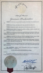Governor Proclamation